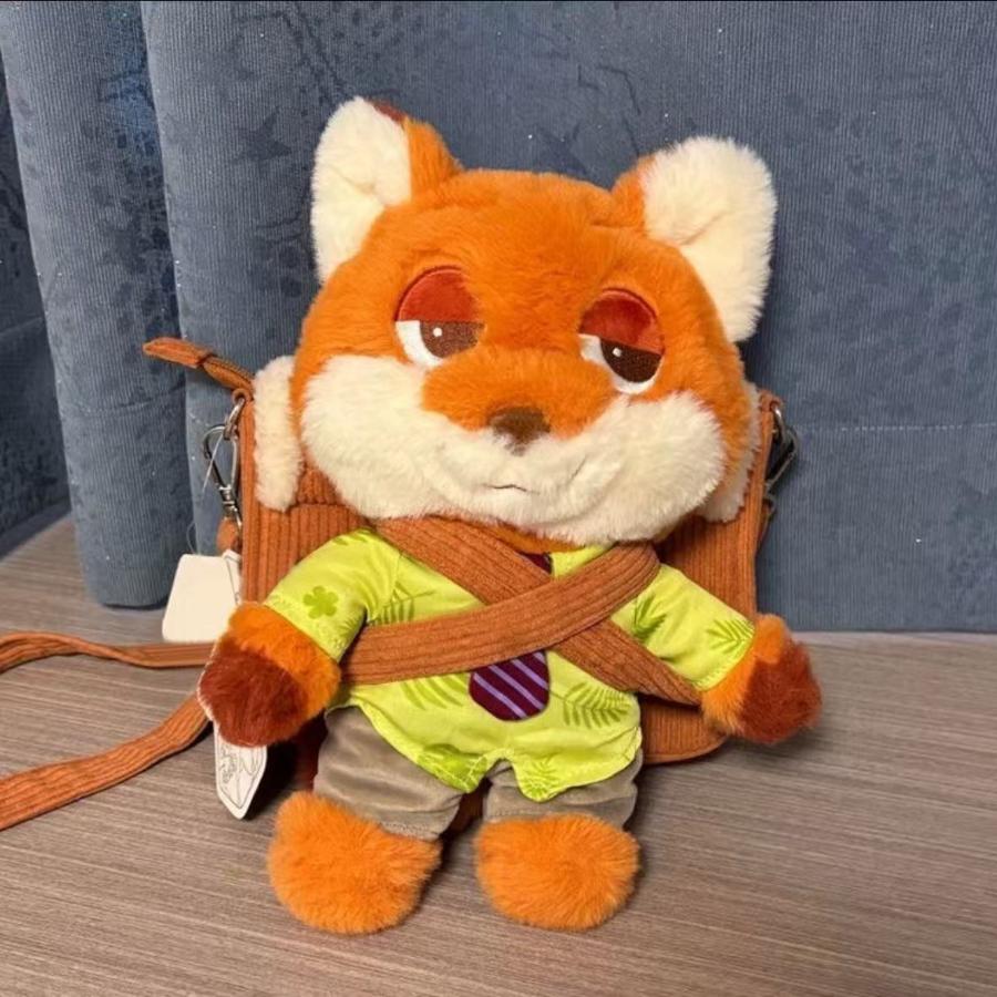 Zootopia Judy Nick Plüschtier Umhängetasche, Abnehmbare Plüschtier Umhängetasche 0165 KTB