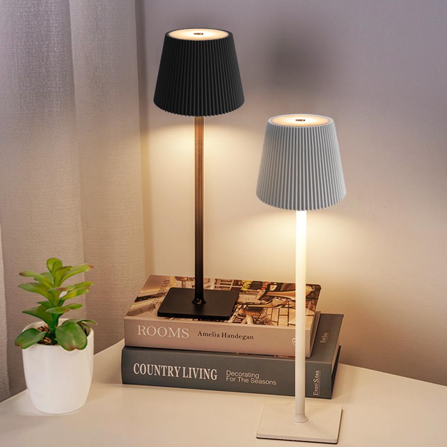 Cordless Hotel Usb Rechargeable Table Lamp Touch Sensor Desk Lamp 3 Colors Adjustable Led light for Bedroom Hotel Living Room