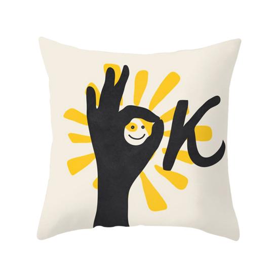 Leaf Pattern Printing Square Pillow Case Home Bed Sofa Supplies Cushion Cover