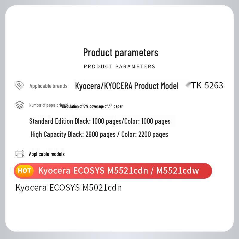 Compatible TK-5253/TK-5263 Toner Cartridge for Kyocera Printers