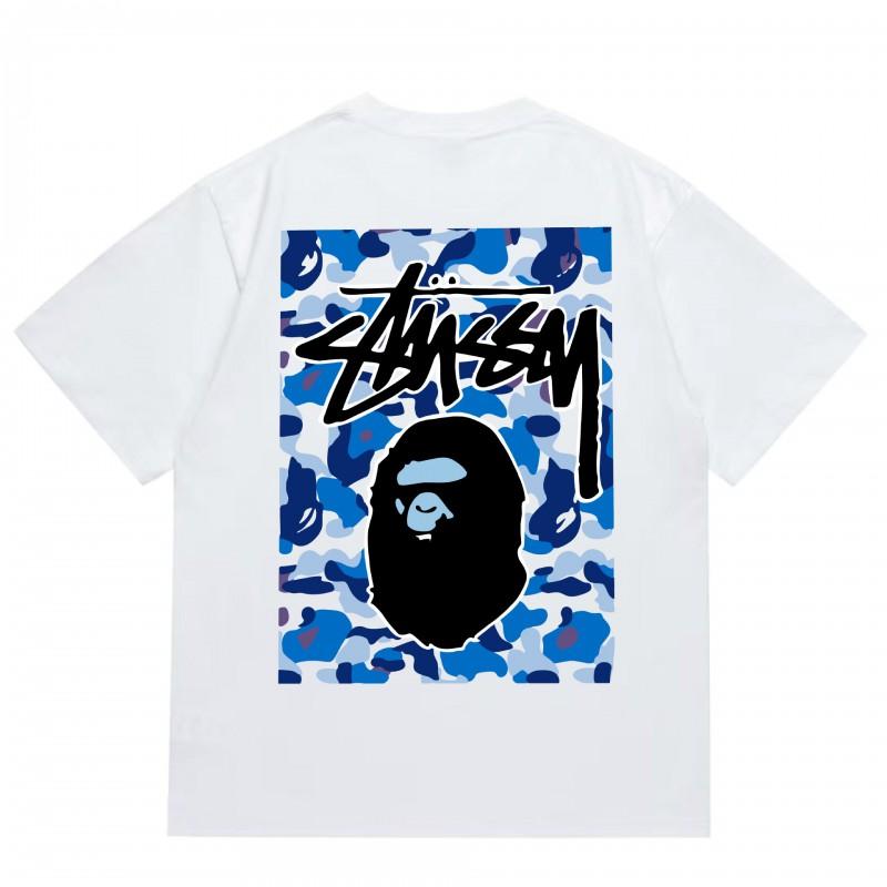 Tricou Bumbac Classic cu Imprimeu Ape Lightning Unisex Mânecă Scurtă Croială Largă Îmbrăcăminte Casual