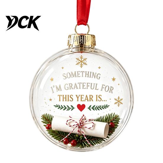 Christmas Ball Decor Clear Acrylic Fillable Ball, DIY Transparent Ornament for Xmas Tree Tree, Hanging Holiday, Wedding, Party, Home Decoration