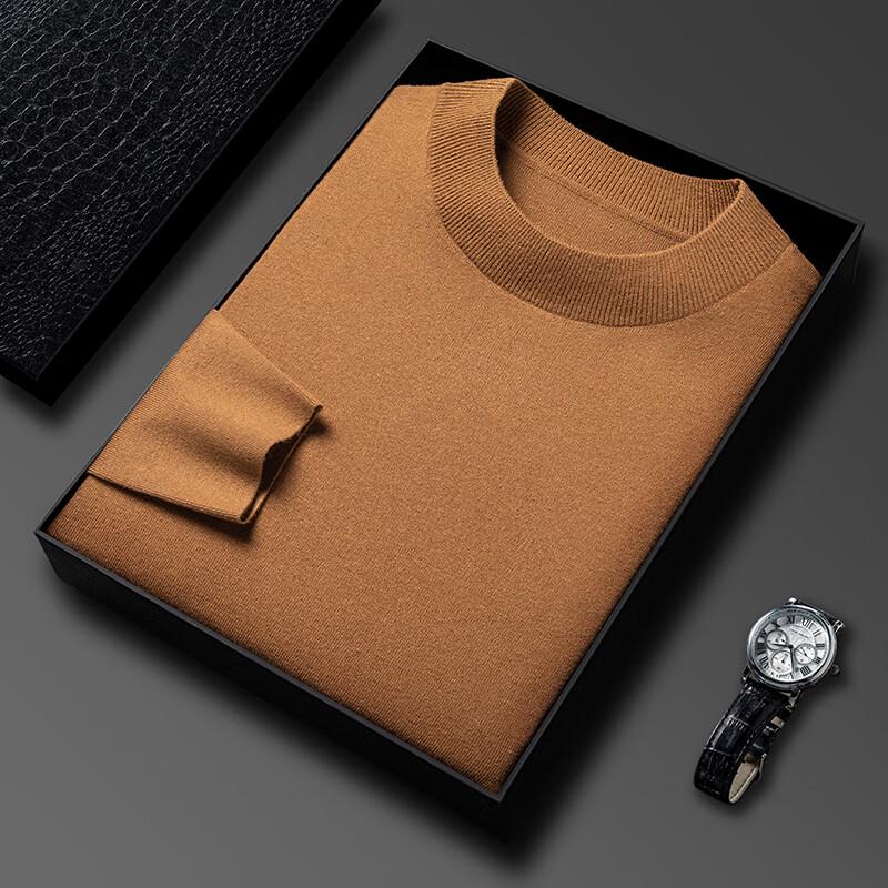 Men's Semi-High Collar Pullover Knitted Sweater FXT5200