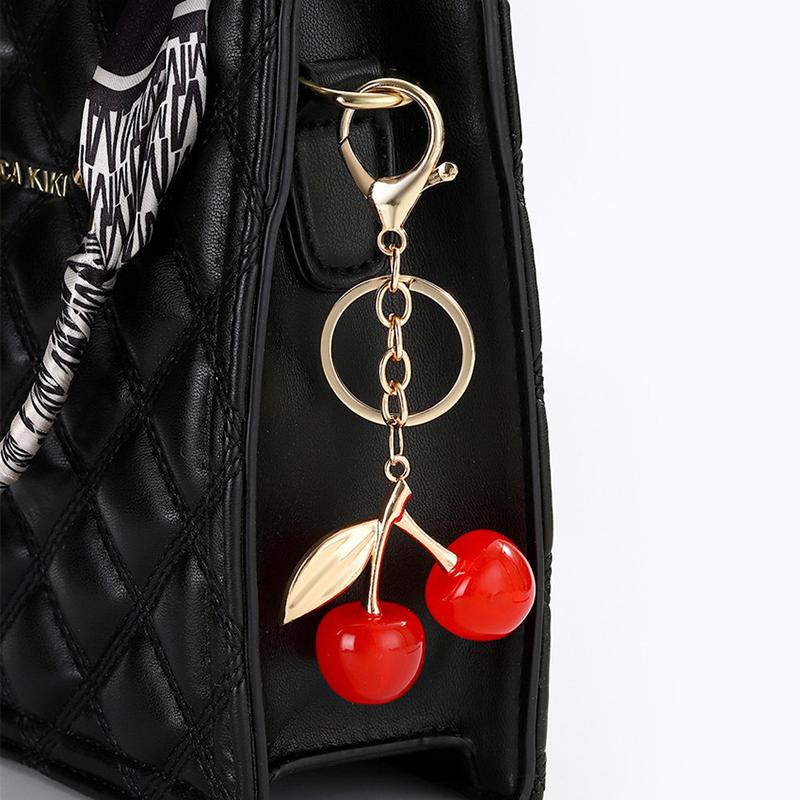 Cherry Fruit Keychain Pendant  Cherry Charm Pendant For Bag Women'S Handbag Shoulder Bags Keychain Attachment Parts