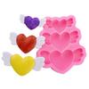 Non-sticky Food Grade High Temperature Resistant Pastry Mould Valentine Day Wing Heart Chocolate Mold Baking Tool