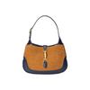 Jackie 1961 Solid Fabric Removable Extended Shoulder Strap Fabric And Leather Half Moon Underarm Bag Women Shoulder Bag 636706-2SXEG-9365