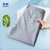 ROMON Men's Summer Linen Blend Ice Silk Casual Pants