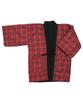 KYOETSU Hanten Womens Winter Fleece Japanese Padded Jacket Coat Red Plaid Size L