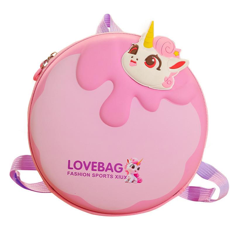 Rabbit Bear Unicorn Cow Cartoon Animal Children Round Hard Backpack Shell