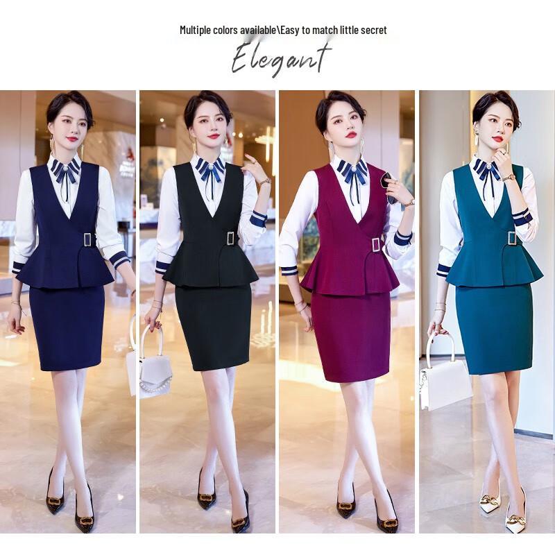 Women's Professional Vest and Skirt Set
