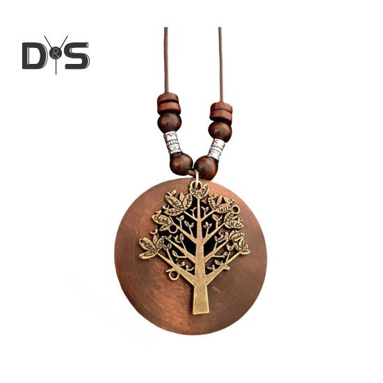 

Женская цепочка для свитера, однослойные деревянные бусины, декоративная роза, кулон, ретро-стиль, этническая одежда, украшения для свиданий, выпускного вечера, украшения для одежды, ожерелье I