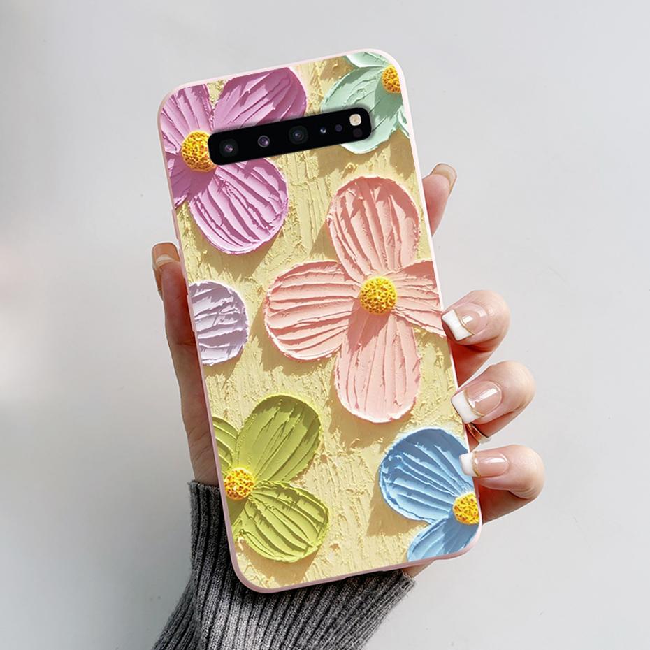 For Samsung S10 5G Case SM-G977N SM-G977B Cute Cat Cartoon Frog Phone Cases For Samsung Galaxy S10 5G Back Cover Silicone Bumper