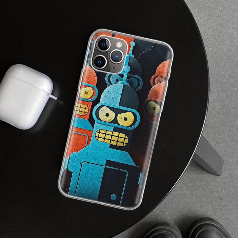 Cartoon F-Futuramas Phone Case Cover for iPhone 11 12 13 Mini 14 15 Plus 16 Pro Max 17 Air 7 8 + SE Art Customized Fundas 11 12