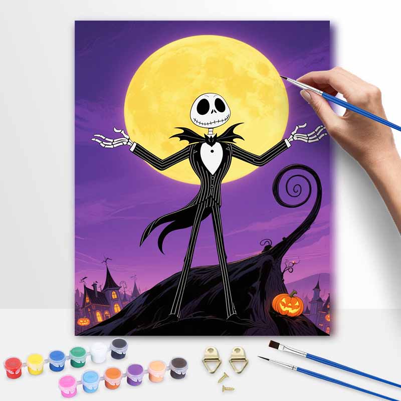 Disney Jack Skellington Digital Oil Painting Art Kit Hand Painted Home Decor 20x30cm