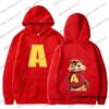 Felpa con cappuccio unisex in pile 2026 Alvin e i Chipmunks, Manica lunga, Abbigliamento sportivo per autunno e inverno, Pullover casual