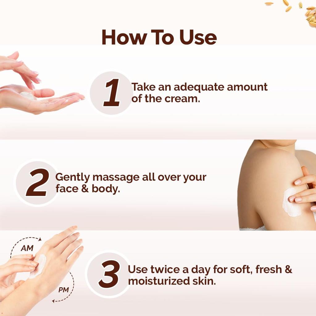 Mamaearth Rice Dewy Bright Light Moisturizing Cream 200G For Face Hands Body Non-Greasy 24H Hydration Glow For All Skin Types