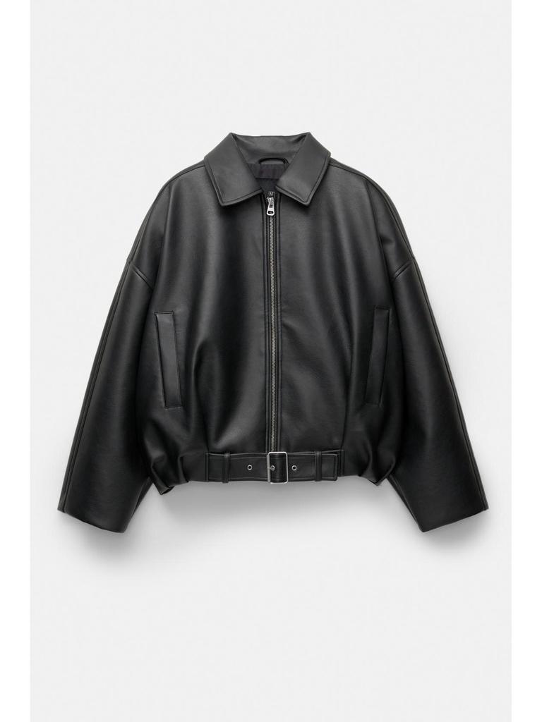 Women's Retro Spring Pilot Jacket: Faux Leather Casual Top Coat - American and European Style