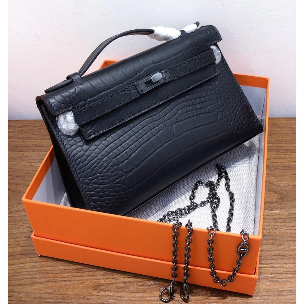 Bolsa de couro bovino de primeira camada com padrão de crocodilo fosco, bolsa de mão feminina de couro genuíno de primeira geração, bolsa de ombro mensageiro