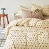 Small fresh ins skin-friendly and comfortable cotton pure cotton twill four-piece set, printing single quilt set, student dormitory three-piece set
