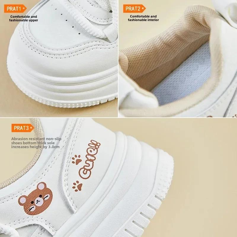 2026 Spring New Style Korean INS Women's Student Thick Bottomed Casual Street Shoes Nylon Upper Rubber Sole Adult Size-3cm