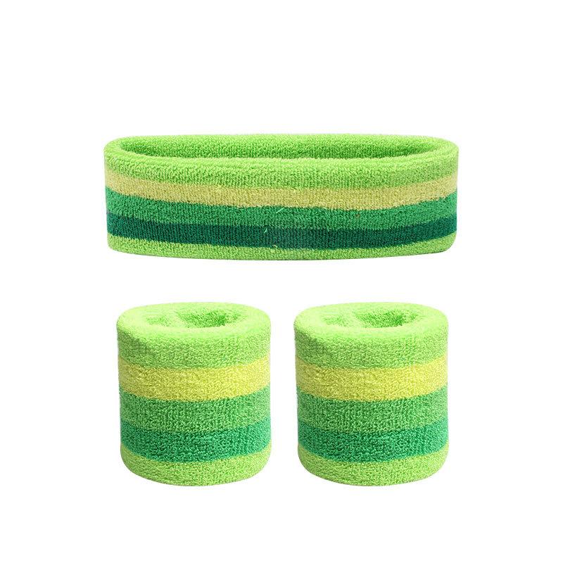 Sports Sweattrap Cotton Wrist Strap Set Wipe Sweat Basketball Running Sweat Guide Wrist Strap Headband