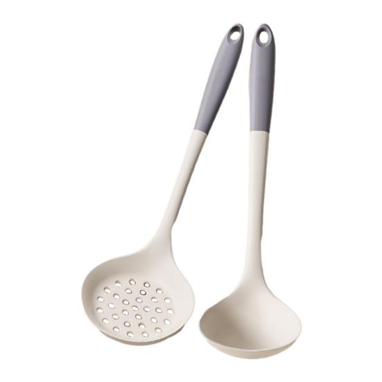 Silicone Spatula Non-Stick Cookware Safe Turner & Slotted Spoon Heat-Resistant Scratch-Free Easy-Clean Kitchen Utensils for Frying Stirring Serving