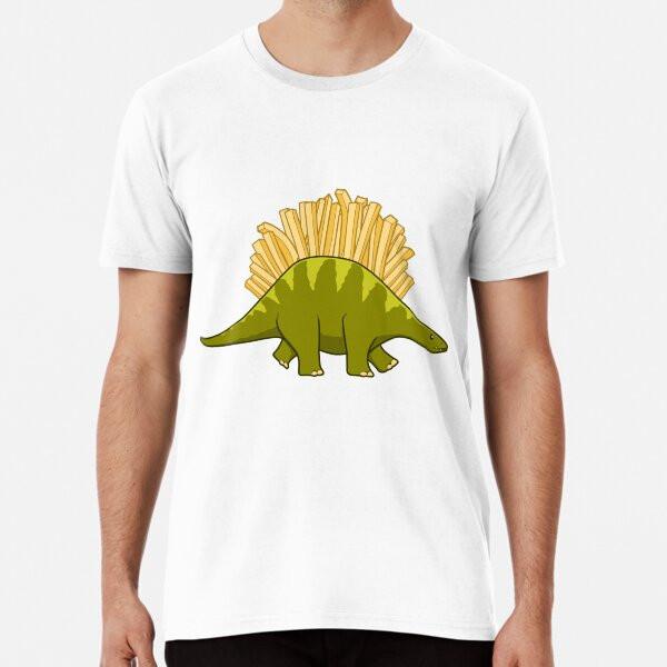 

French Fries Dinosaur Silly Design T-Shirt S-5XL Best T-Shirt 4XL