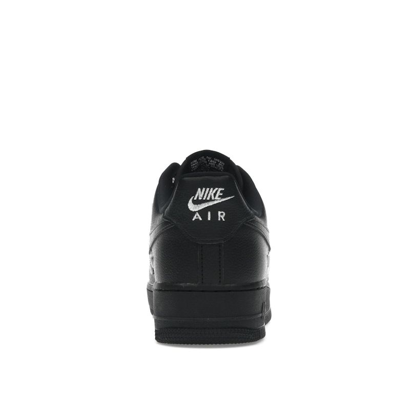 Nike Air Force 1 07 LX Czarne Srebrne Mini Swoosh Damskie Sneakersy Metaliczno-Srebrne HQ1180-001