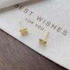 Sterling Silver Four-Leaf Clover Stud Earrings for Women – High-End Light Luxury Ear Jewelry