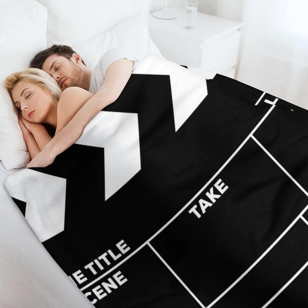 Movies Director Filmmaker Movie Slate Film Slate Clapperboard Throw Blanket Sofa Bed Giant Sofa Thin Luxury Throw Blankets