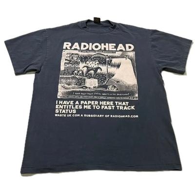 Radiohead Band Fast-Track Vintage 90er Tour Band Single Stitch T-shirt REPRINT