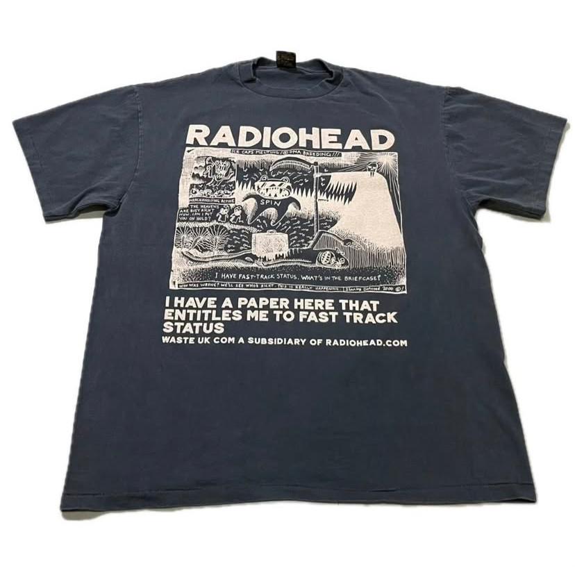 

Radiohead Band Fast-Track Vintage 90s Tour Band Single Stitch T-shirt REPRINT S