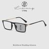 Men's High-End Auto-Zoom Progressive Reading Glasses: Color-Changing, Anti-Blue Light, Dual-Use for Near & Far, Ideal for Middle-Aged & Elderly