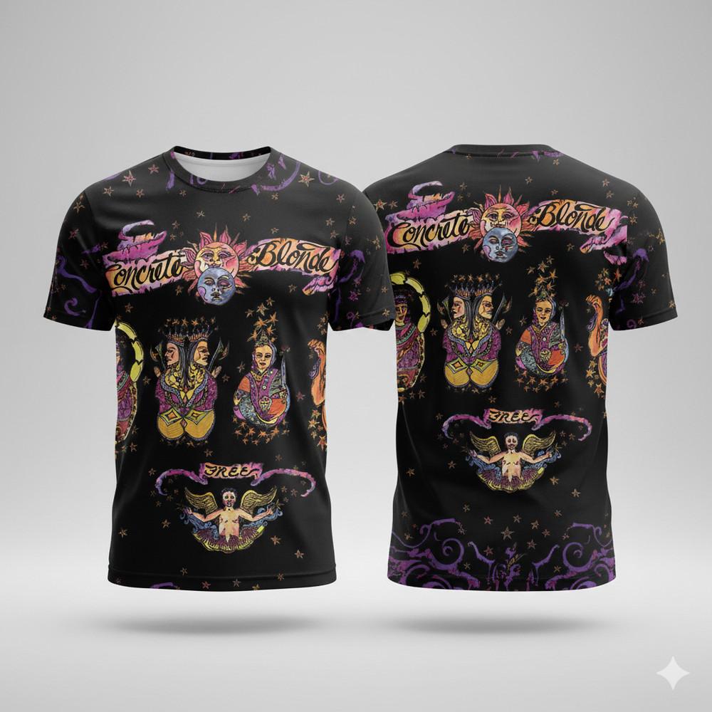 Free Album Concrete Blonde Band AOP T-Shirt Unisex S-5XL SU292 Unisex T-Shirt XL
