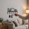 Wrought Iron Wall Mount Key Rack Sturdy 6 Hooks Sports Car Storage Hooks  Entryway