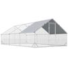 Galvanised Walk In Chicken Run W/ Cover 6 X 3 X 2m Silver