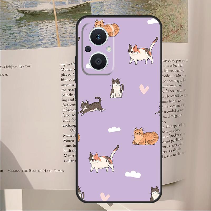 Funny Cat Collage Cover For OPPO Reno 12F 11F 13F 14F 10 11 12 13 14 Pro 8 Lite OPPO Find X9 X6 X5 X8 Pro Case