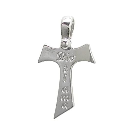 Tau Cross God Love You Pendant Silver Cross