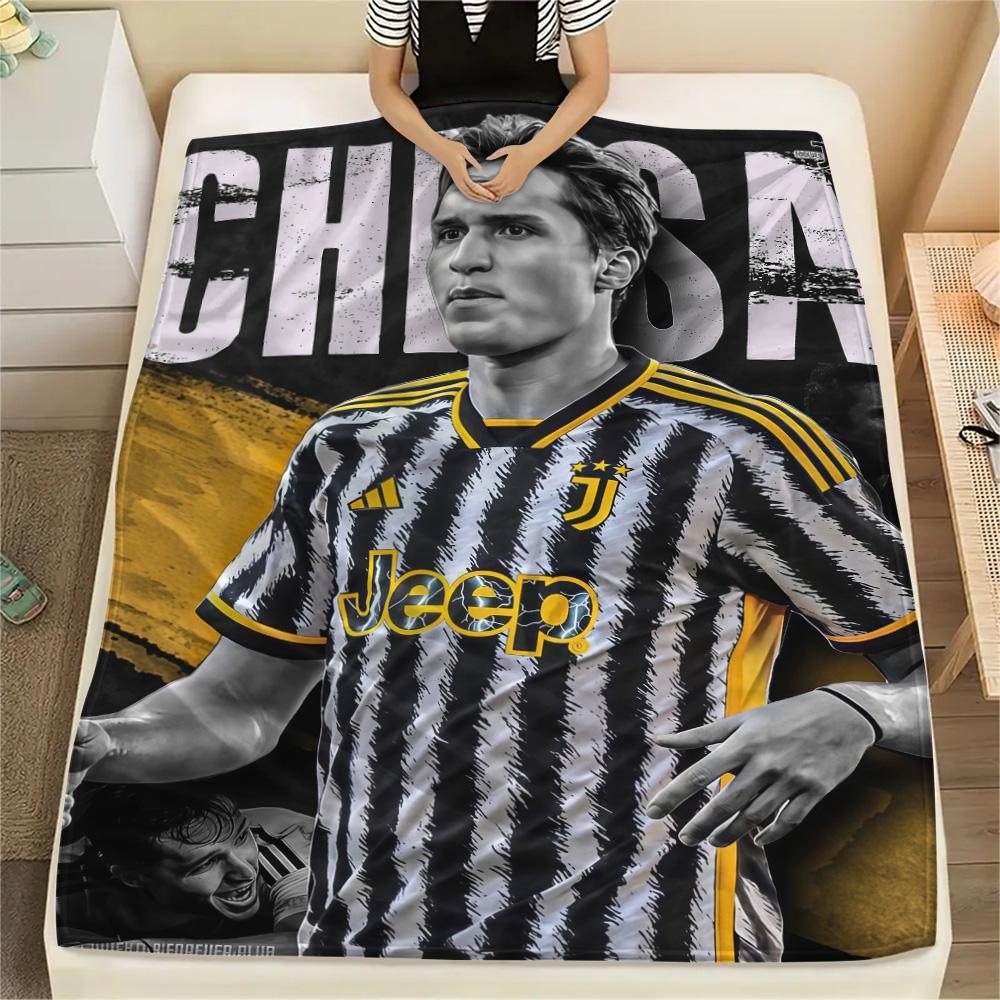 Juventus FC team Print FlAannel Blanket, High quality Comfortable for All Seasons, Home Decor, Warmth and Comfort