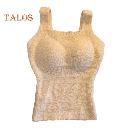 Winter Women Thermal Vest with Chest Pads Seamless German Velve Lining Fast Temperature Lock Heating Slim Fit Elastic Sleeveless Inner Wear Bottoming