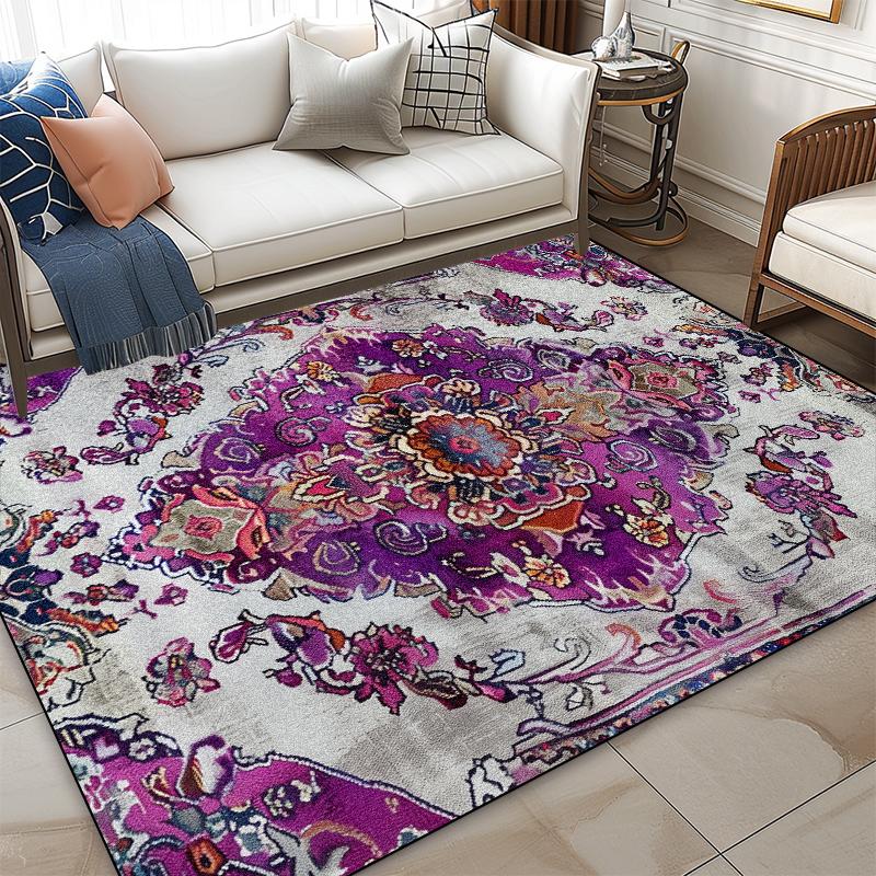 America Style Retro Carpet Living Room Persian Decoration Bedroom Bedside Soft Rugs 160x230 Bathroom Non-slip Entrance Door Mat