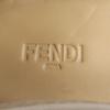 Fendi Loafers Olock FF Logo Gold Metal Fringe Beige Nubuck Leather Mens 7 7P1589 Used