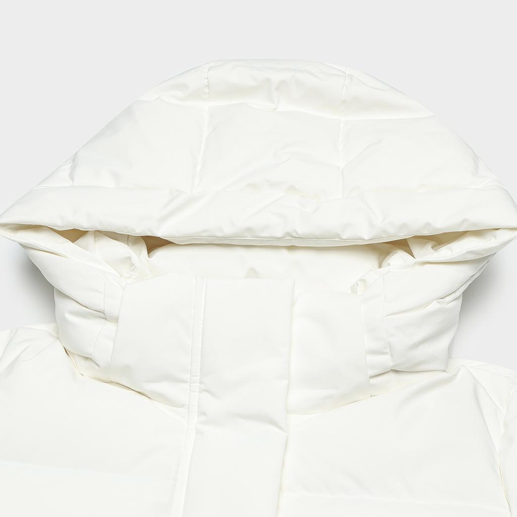 Fila Logo Print Hooded Mid-Length Casual Down Jacket Women Outerwear White F11W347901F-WT