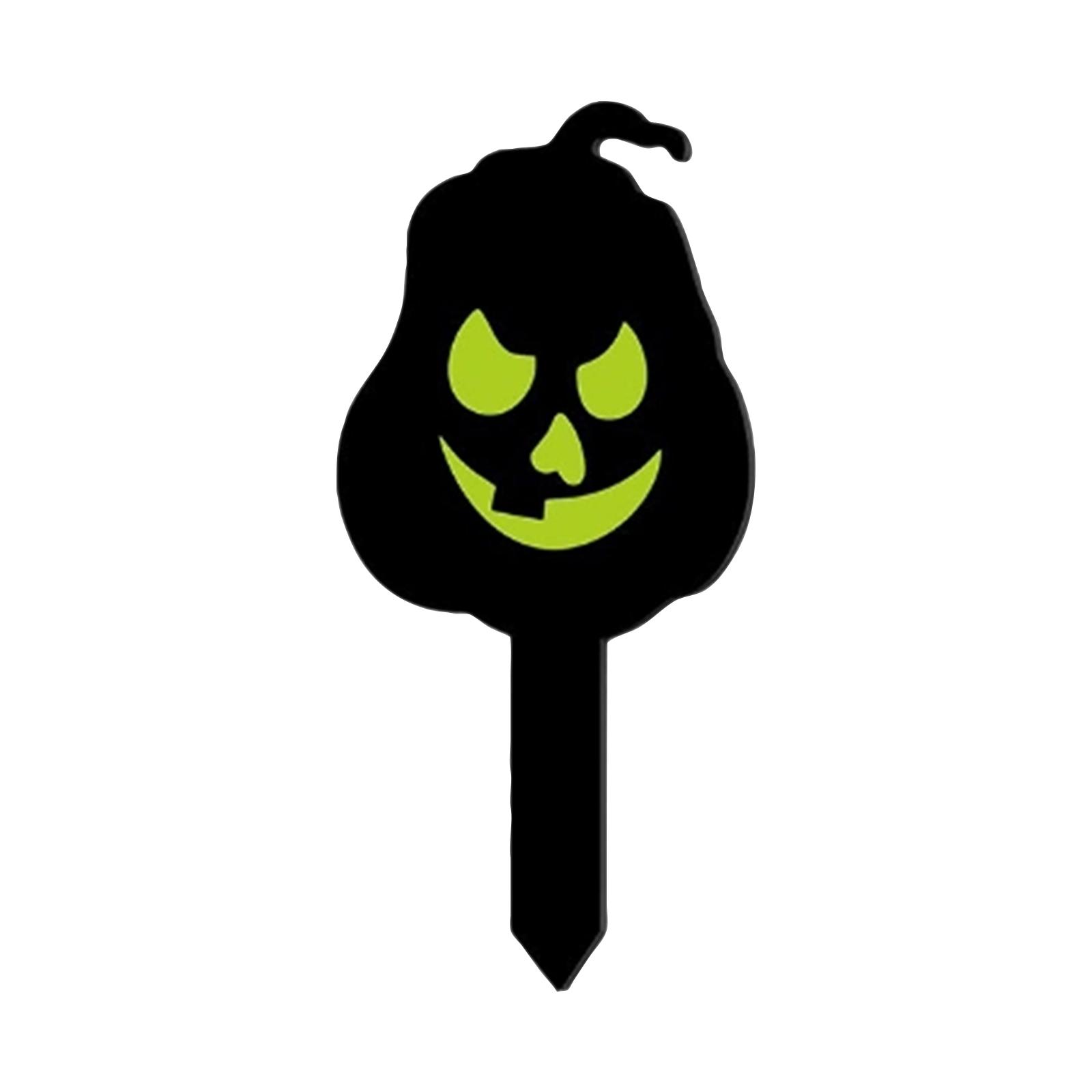 Halloween 2D Acrylic Pumpkin Garden Stakes Glowing Path Decoration for Yard Porch