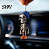 Creative Halloween Party Favors 2Pcs Hoodie Skeleton Ornaments, 2D Flat Acrylic Pendants, Gothic Car Rearview Mirror Hanging Ornament Style Ornaments