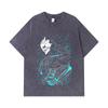 275 GSM Washed T-shirts 100% Cotton Kaiju No 8 V8 Kafka Print Unisex Heavy Cotton T Shirt