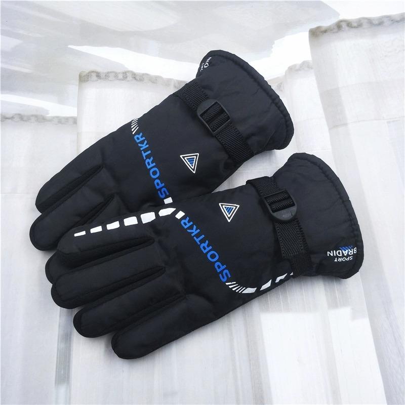 Gloves Women Keep Warm and Cold-proof Thickened Students Plush Five-finger Skiing Men