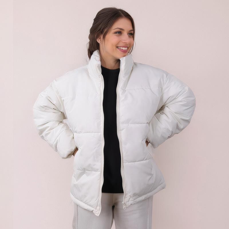 Cozy and Comfortable Cotton Long Coat for Women, Simple Style, Thick and Warm 420 GSM In a Solid Color.