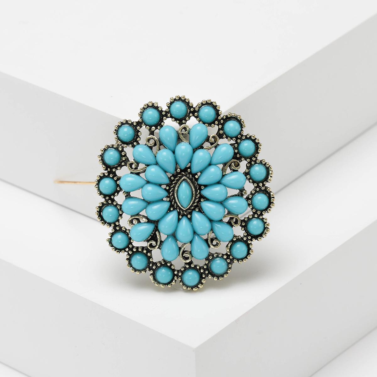 

Ближневосточная турецкая винтажная брошь со стразами женская, темпераментная богемная бижутерия булавка