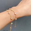 Monkton S925 Silver Opal Bracelet for Women 14Kgold Plated Tennis Bracelet Jewelry Anniversary Birthday for Wife